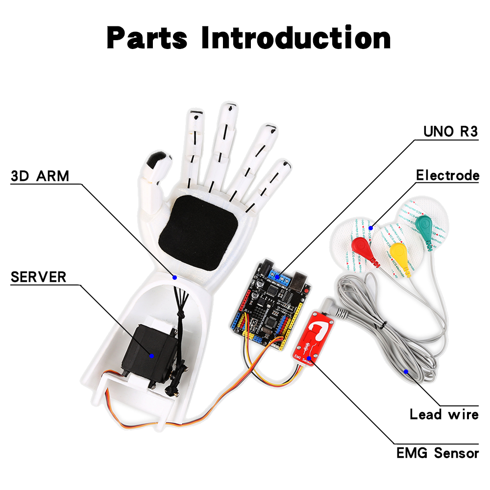 EMG Sensor Robotic Arm Electri - Arduino Robot 评论和价格