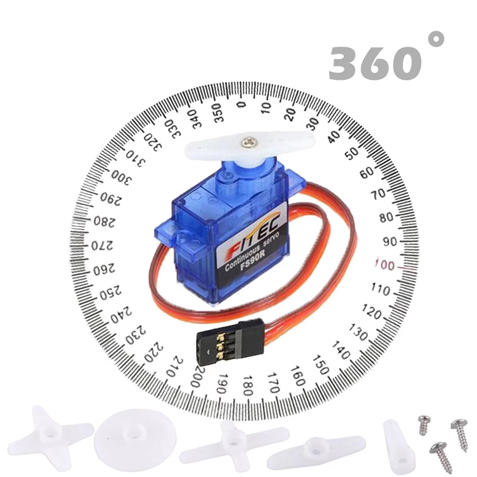 FS90R 9g Servo 360 Degree Cont - Micro Servo 评论和价格