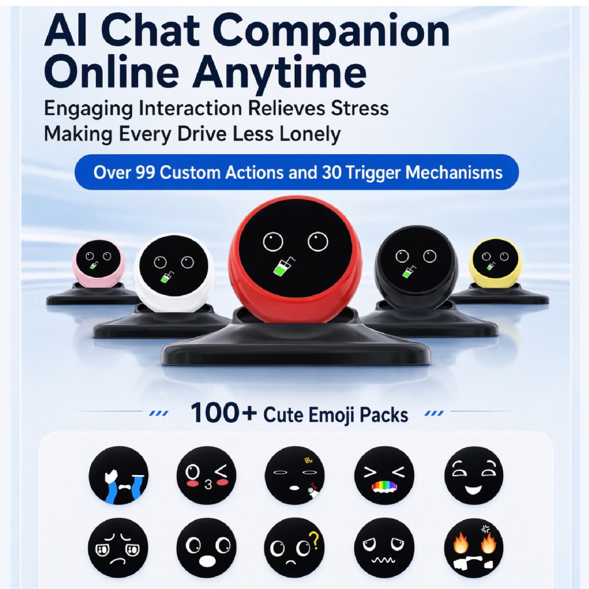 Christmas Gift Cute Emoji AI C - Robot Bluetooth Car 评论和价格