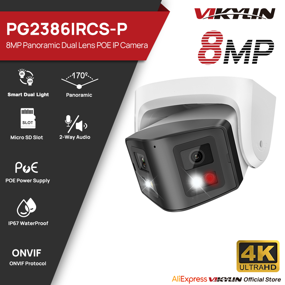 Vikylin 8MP Panoramic Smart Du - Pan Tilt Bracket 评论和价格