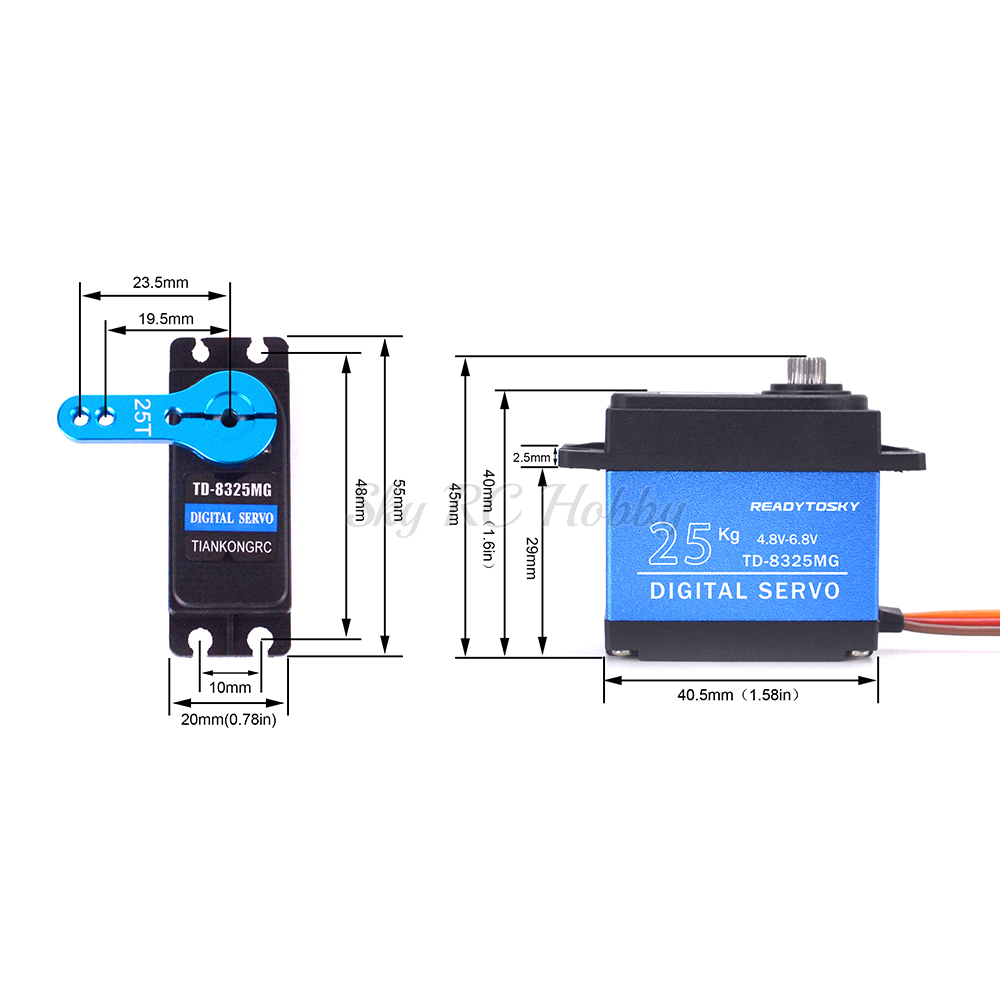 Waterproof 20KG 25KG 30kg 35kg - Servo Bracket 评论和价格