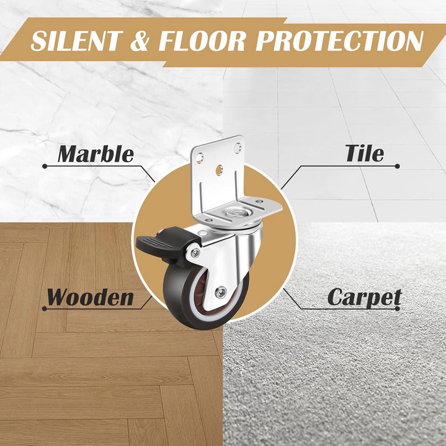 TFORU-Side Mount Casters,Caste - Caster Wheel 评论和价格