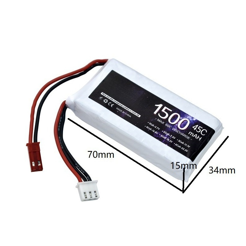 7.4V 2S 1500mAh 45C Lithium Po - Robot Bluetooth Car 评论和价格