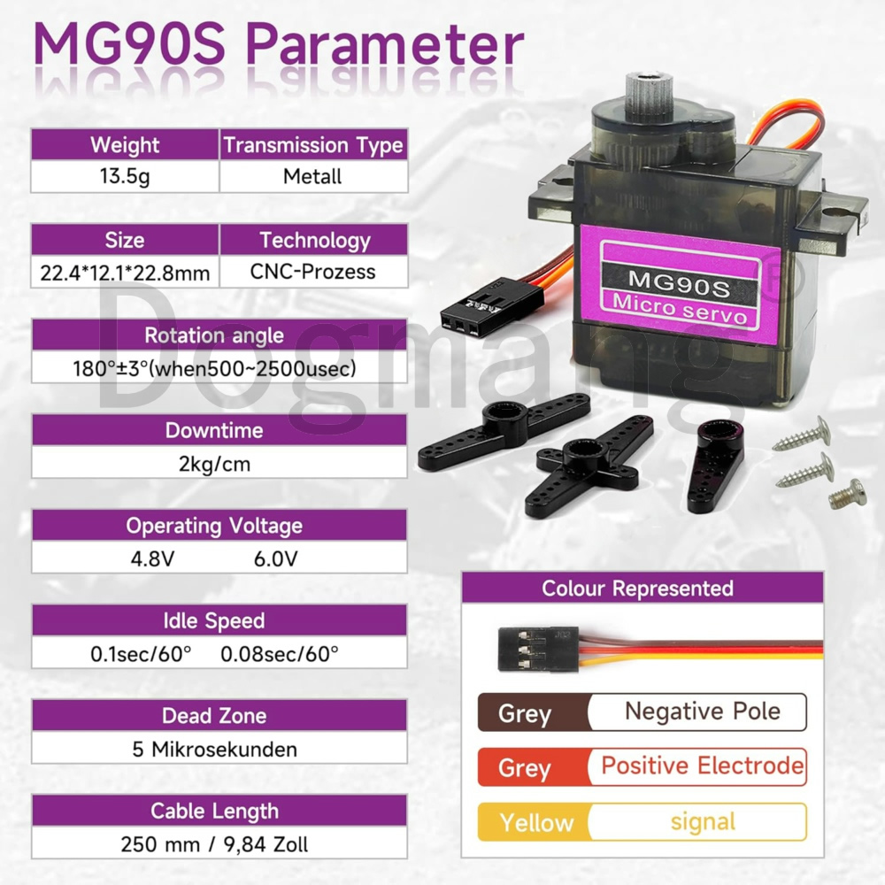 MG90S Servo 1/2/4/10/20/50 Pcs - Micro Servo 评论和价格