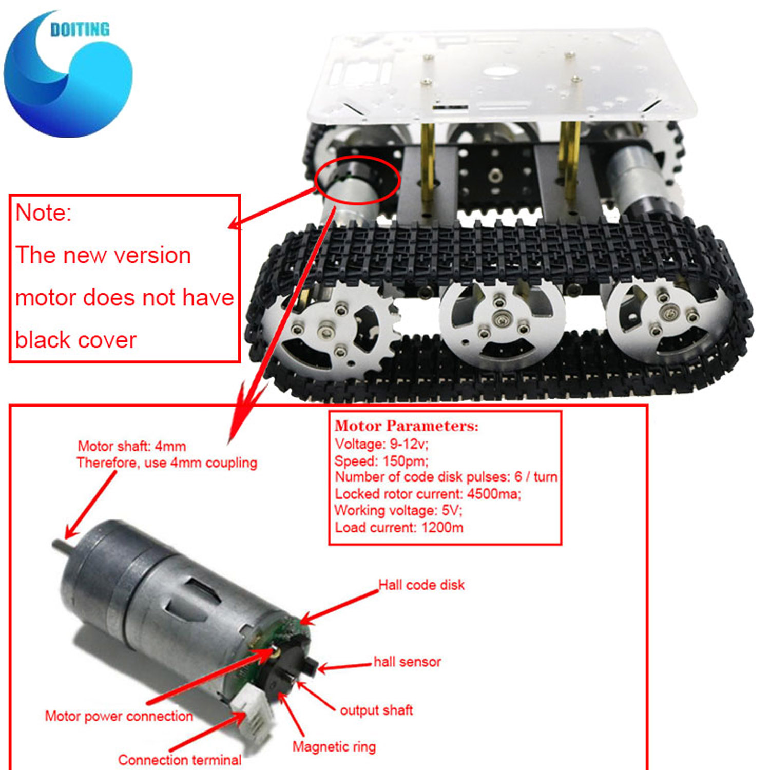 RC Metal Robot Tank Car Chassi - Tracked Robot Chassis 评论和价格