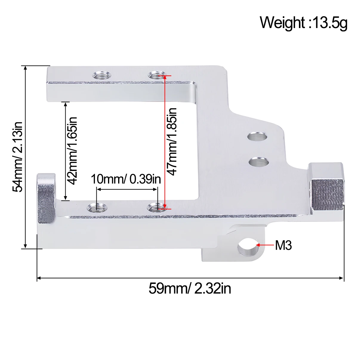 1PC Aluminum Servo Mount Brack - Servo Bracket 评论和价格